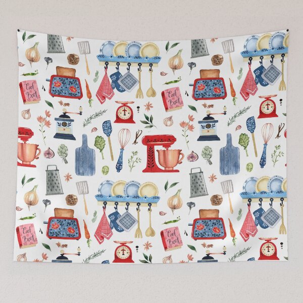 Item preview, Rustic Hand Painted Country Kitchen Pattern designed and sold by Laura Lise Wong.