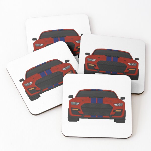 Item preview, Shelby GT500 2020 Rapid-Red + Kona-blue Stripes designed and sold by VenZolic.