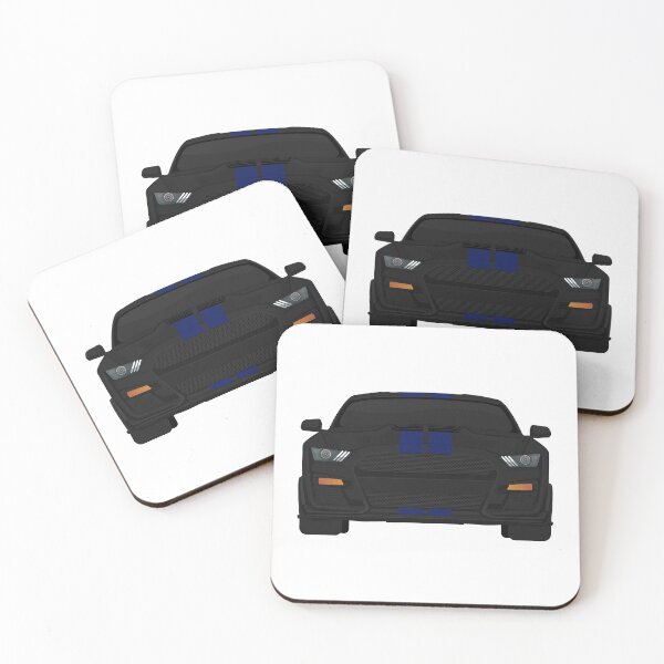 Item preview, Shelby GT500 2020 Shadow-Black + Kona-blue Stripes designed and sold by VenZolic.