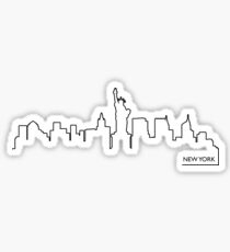 Pegatina Paisaje urbano de Nueva York (línea negra)
