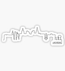 Las Vegas cityscape (black line) Sticker