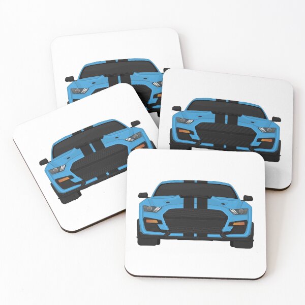Item preview, Shelby GT500 2020 Velocity-Blue + Black Stripes designed and sold by VenZolic.
