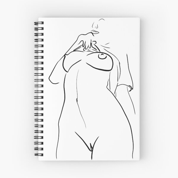Item preview, Minimalistic nude woman line art designed and sold by emayuzawa.