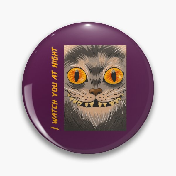 Item preview, Te miro de noche - Gato aterrador designed and sold by ManiaTeec.