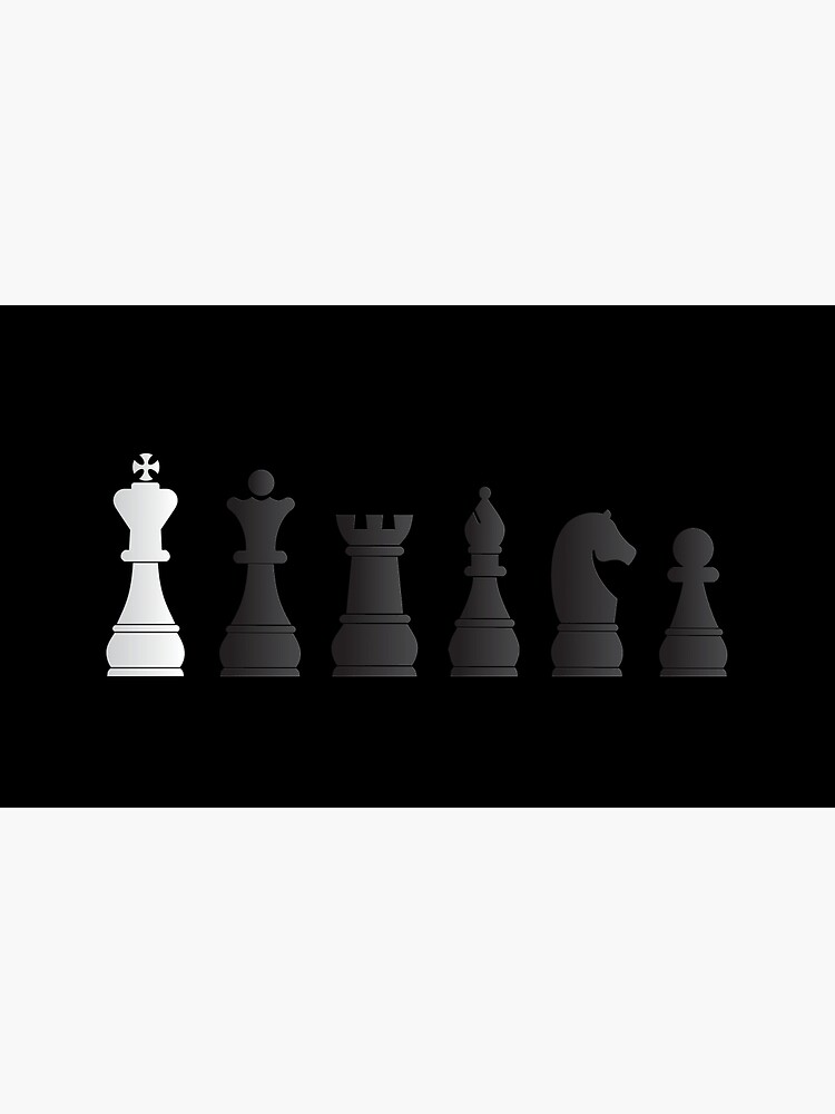 All black one white chess pieces by peculiardesign
