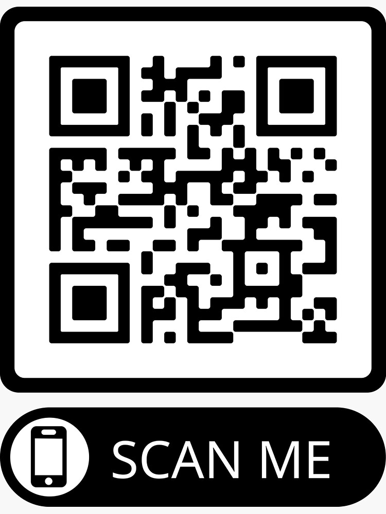 Rick Roll Your Friends! QR code that links to Rick Astley's “Never Gonna  Give You Up”  music video Sticker for Sale by ApexFibers