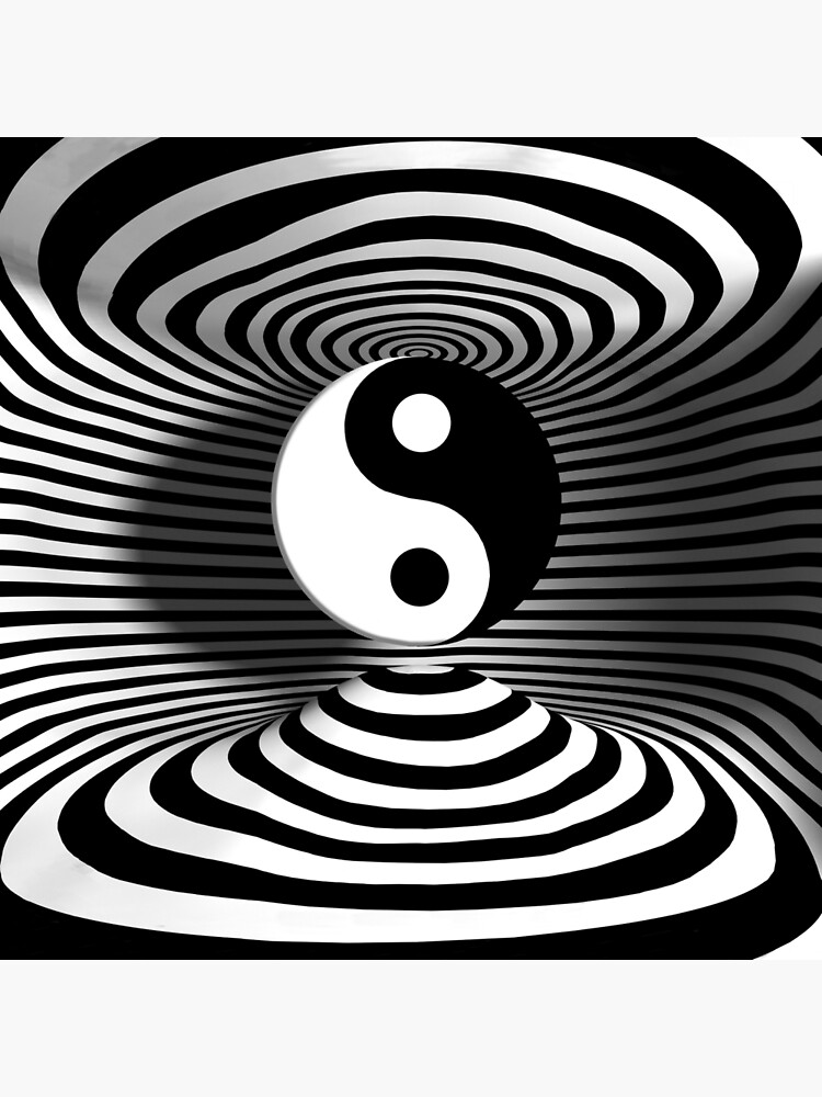 Yin Yang Optical Illusion inside 3D striped Room. by YourIllusion