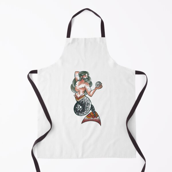 Item preview, Merman tattoo designed and sold by babbyspanch.