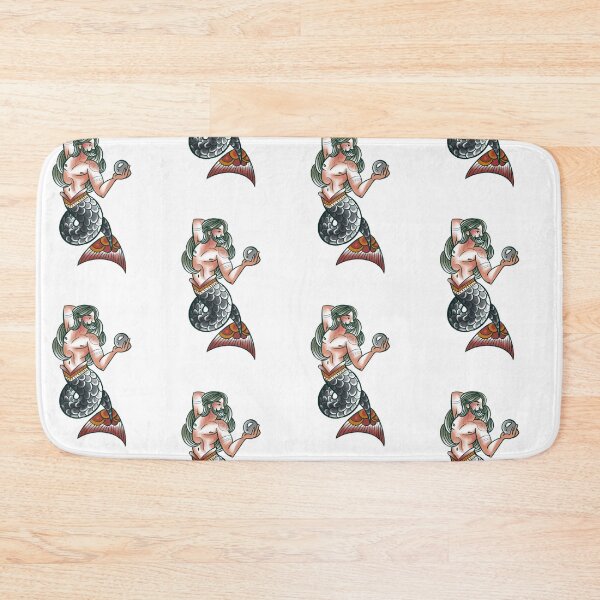 Item preview, Merman tattoo designed and sold by babbyspanch.