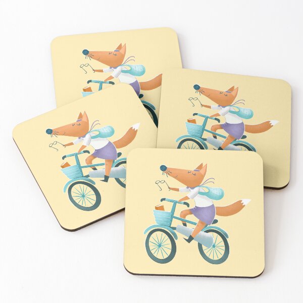 Item preview, Fox on a bicycle designed and sold by jasmineberry.
