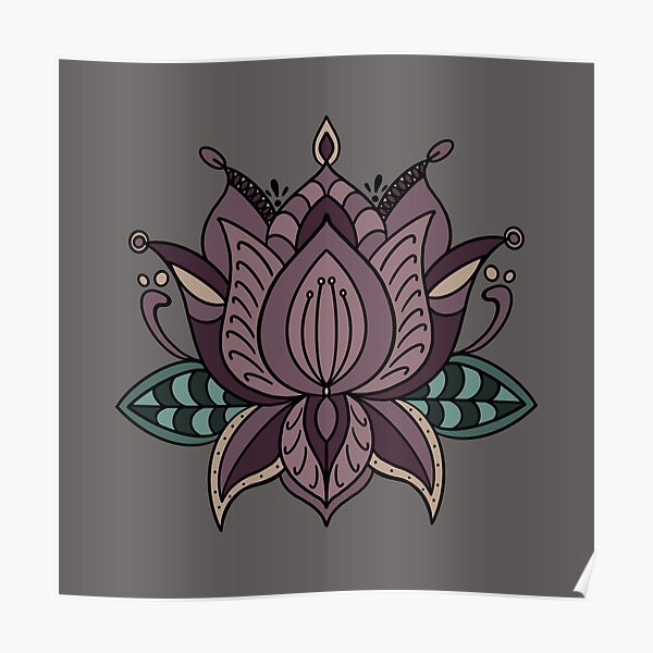 Geometric Lotus Mandala Outline - canvas-smorgasbord
