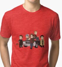 Supernatural Cartoon Design Tri-blend T-Shirt