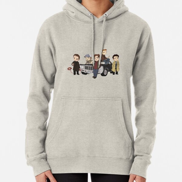 Supernatural Cartoon Design Pullover Hoodie