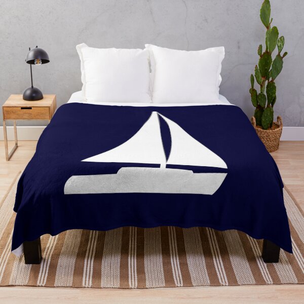 Item preview, Sailboat Silhouette On Navy Blue designed and sold by rewstudio.