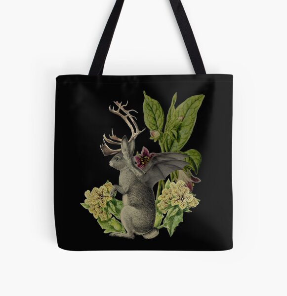 Jackalope Vespertilio All Over Print Tote Bag