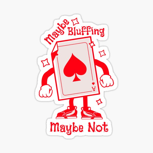 Poker Bluff Cards Gamer Funny Sticker