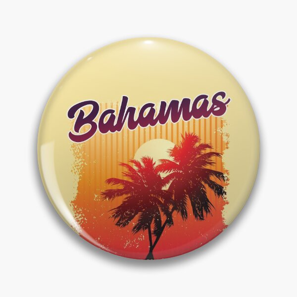 Item preview, Retro Bahamas Souvenir | Sunset Palm Trees The Bahamas designed and sold by Delightfully Cynical.