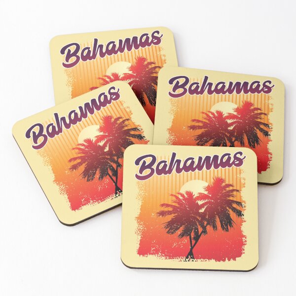 Item preview, Retro Bahamas Souvenir | Sunset Palm Trees The Bahamas designed and sold by Delightfully Cynical.