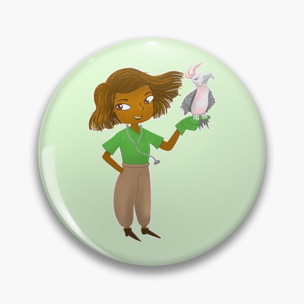 Item preview, Young Vet Girl with an angryish bird designed and sold by jasmineberry.