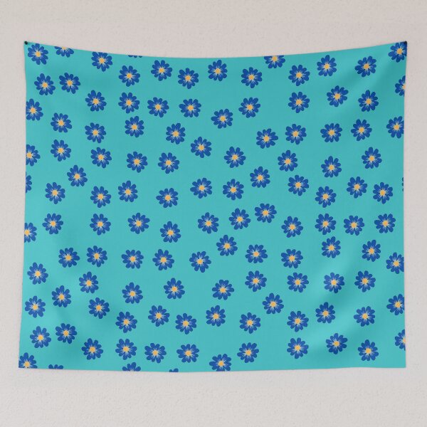 Item preview, Blue Flower Minimalistic Pattern designed and sold by ClearThoughts.