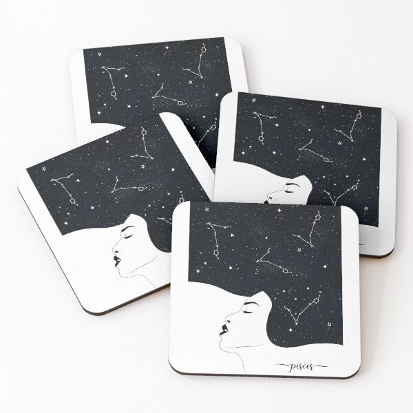 Item preview, Women Pisces Zodiac Constellation, Moon Sign, Astrology, Stars and Ascendant sign designed and sold by ArtsyloShop.