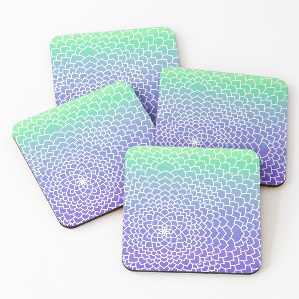 Item preview, Honeycomb Asymmetrical Pattern Blue Green designed and sold by Life Is Beautiful.