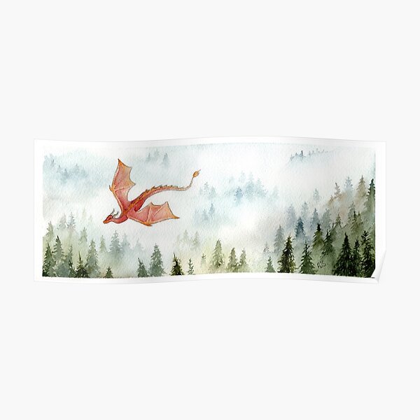 Drache im Nebel Poster