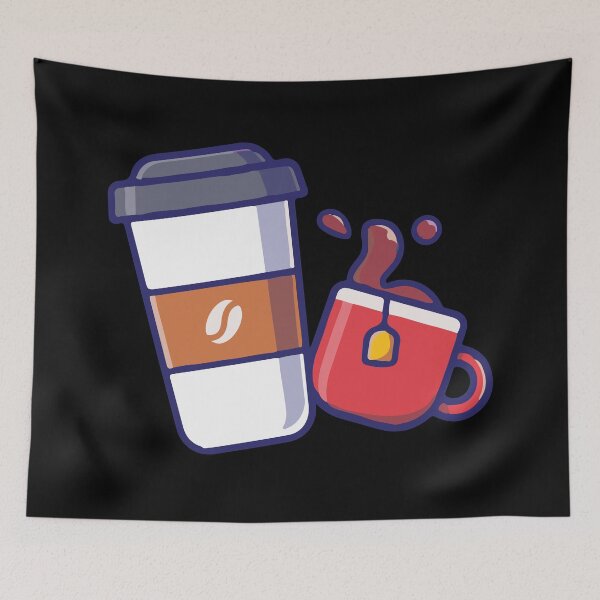 Item preview, Cute Coffee and Tea cup design for coffee and tea addicts designed and sold by Cutefy.