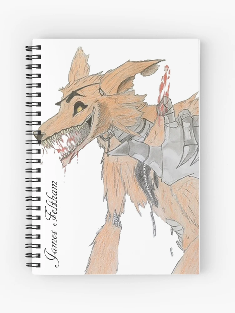 FNAF Plush Foxy Spiral Notebook for Sale by Amberlea-draws