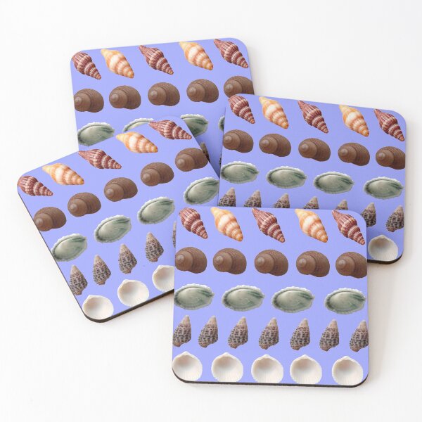 Item preview, Seashells on blue  designed and sold by LittleAngy.