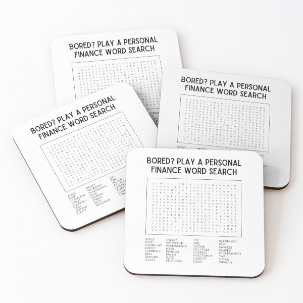 Item preview, Bored? Play A Personal Finance Word Search designed and sold by ThoughtJumble.