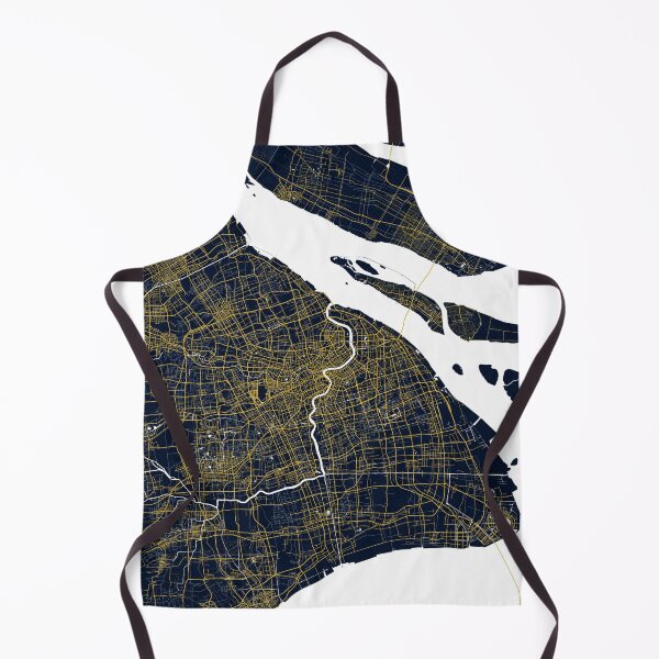 Item preview, Shanghai City Map of China - Gold Art Deco designed and sold by deMAP.