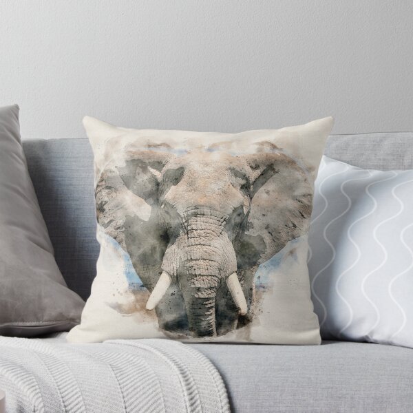Aperçu de l'œuvre Elephant | Illustration aquarelle de la faune créée et vendue par DragonflyDes.