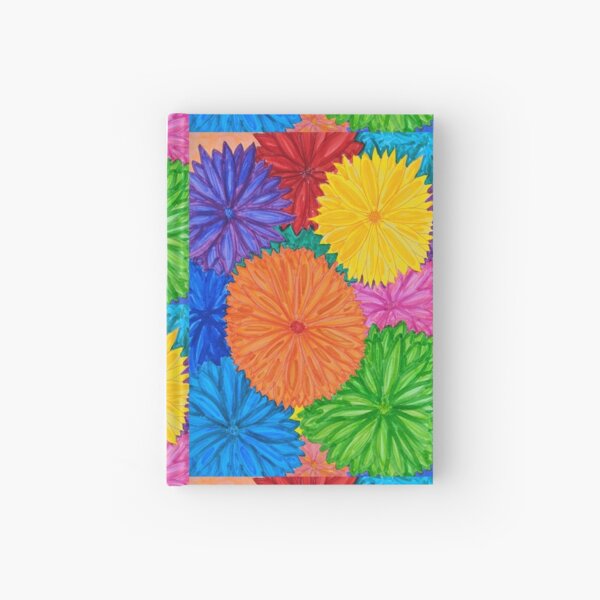 umbrella flower Hardcover Journal