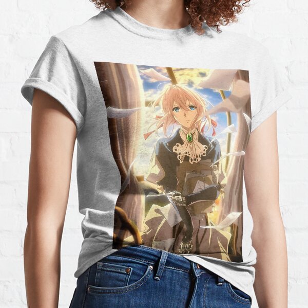 Anime Violet Evergarden Cosplay Full Color unisexe manches courtes T-shirt Tops Tee 