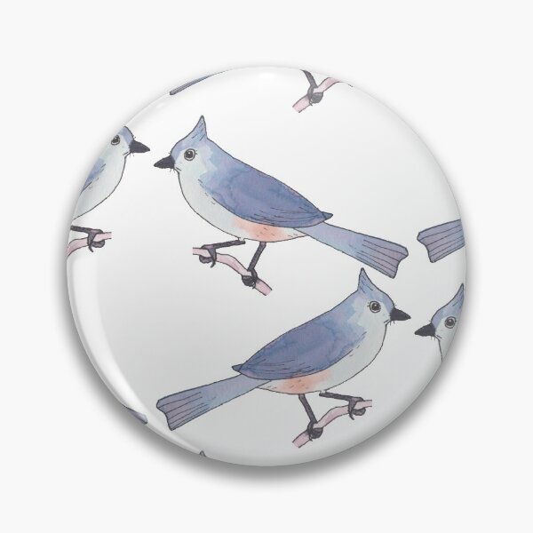 Item preview, Tufted Titmouse watercolor bird species illustration designed and sold by TheWaterBirds.