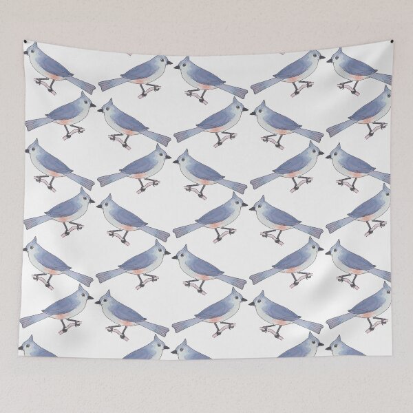 Item preview, Tufted Titmouse watercolor bird species illustration designed and sold by TheWaterBirds.