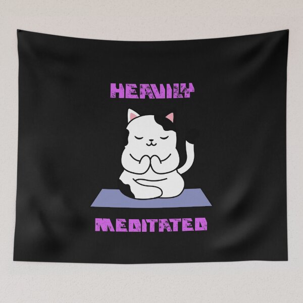 Item preview, Heavily Meditated Cat Meditating, Yoga Cat  designed and sold by DiscGolfTees.