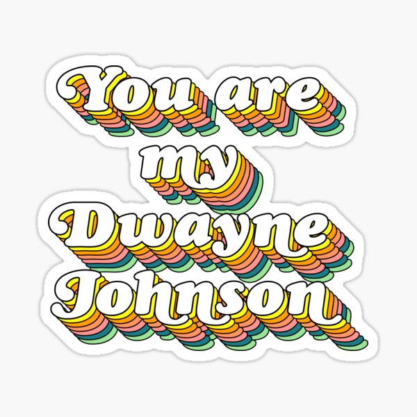 Dwayne the rock Johnson 1990's funny picture  Sticker for Sale by  nydollarslice