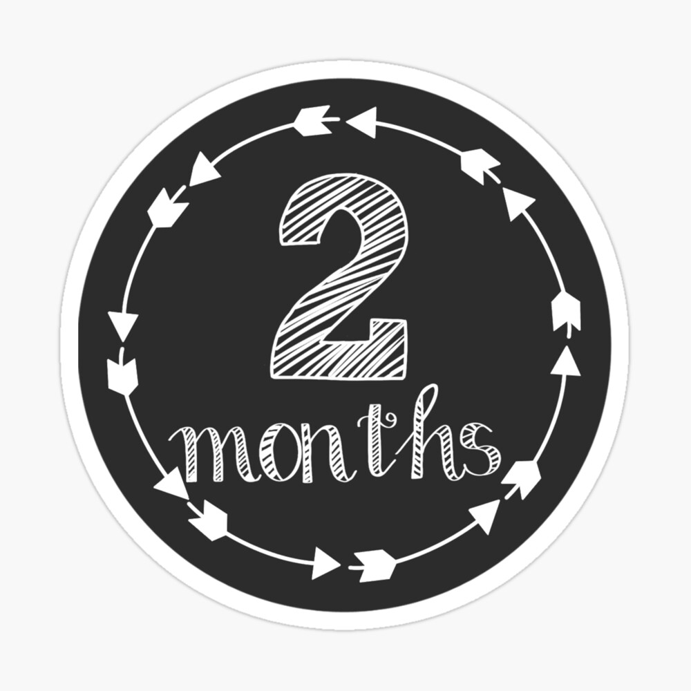 Two Months Baby Milestones Sticker