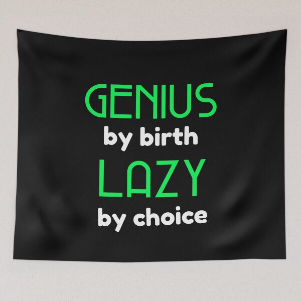 Item preview, Genius by Birth Lazy by Choice designed and sold by DiscGolfTees.