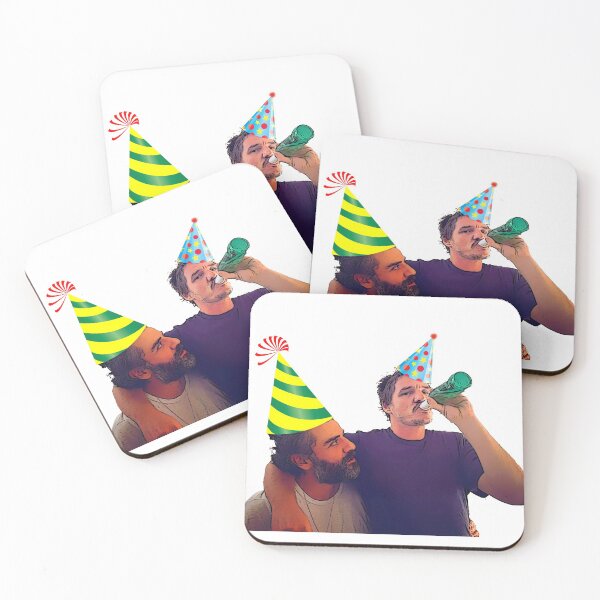 Item preview, Pedro Pascal & Oscar isaac Cartoonized With Party Hats To Brighten Your Day designed and sold by ecdato.