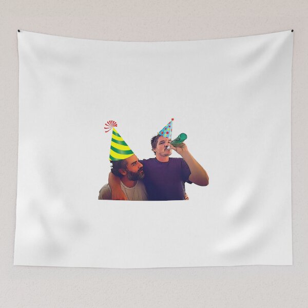 Item preview, Pedro Pascal & Oscar isaac Cartoonized With Party Hats To Brighten Your Day designed and sold by ecdato.