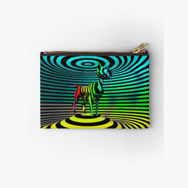 Item preview, Holographic Cat Optical Illusion inside 3D striped Room. designed and sold by YourIllusion.