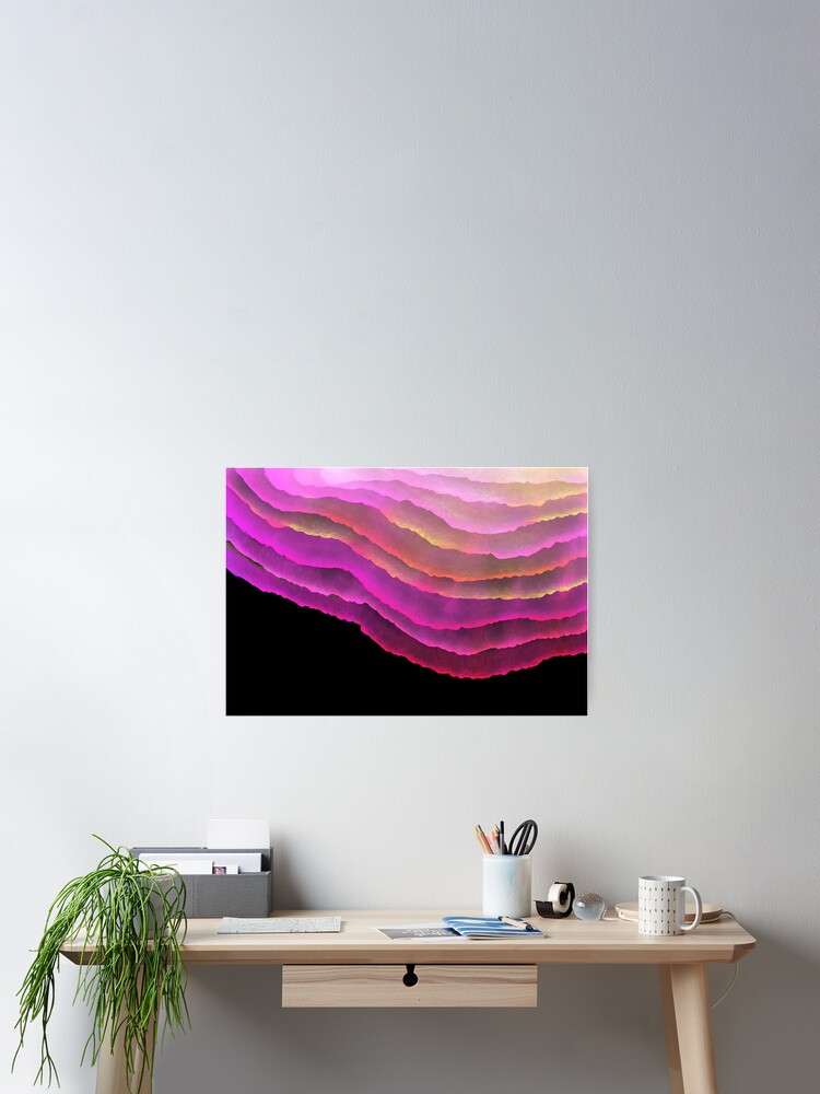 Thumbnail 2 of 3, Poster, Pink Geode designed and sold by reb-designz.