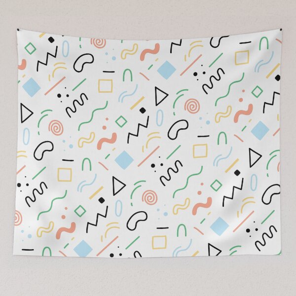 Item preview, Contemporary Feminine Colorful Abstract Shapes Pattern designed and sold by GeekHeadDesigns.