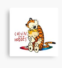 Calvin and Hobbes Big Hugs Nebula Canvas Print