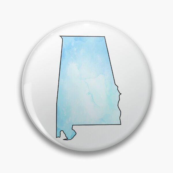 Item preview, Blue Watercolor Alabama Shape Graphic designed and sold by karinnem.