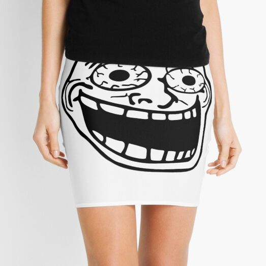 Minirocke Troll Gesicht Redbubble