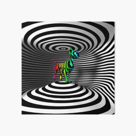 Artikel-Vorschau von Optische Täuschung der holographischen Katze innerhalb des gestreiften 3D-Schwarzweiss-Raumes., designt und verkauft von YourIllusion.